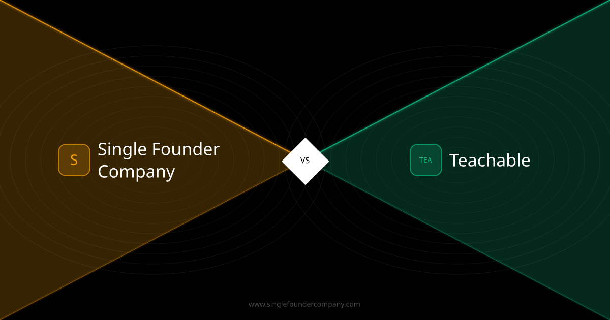 Single Founder Company vs Teachable — Course Platform vs AI Team