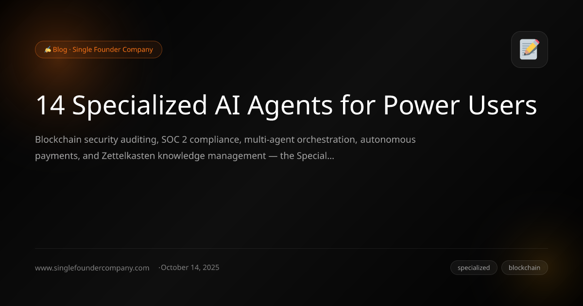14 Specialized AI Agents for Power Users
