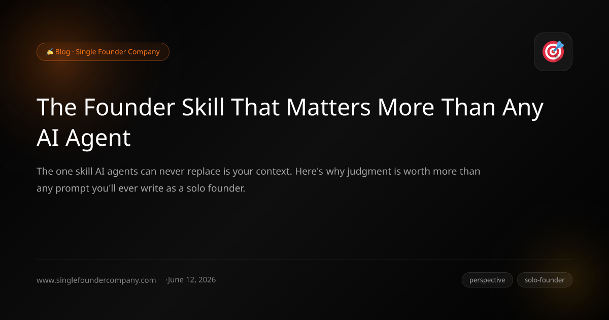 The Founder Skill That Matters More Than Any AI Agent