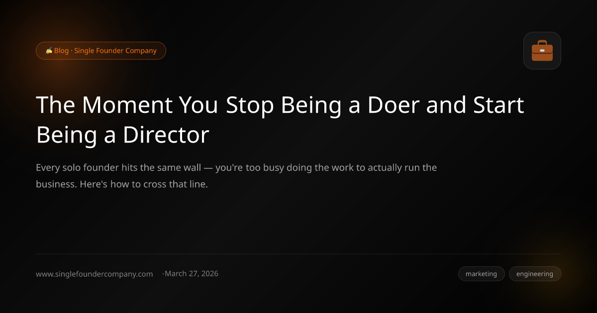 The Moment You Stop Being a Doer and Start Being a Director