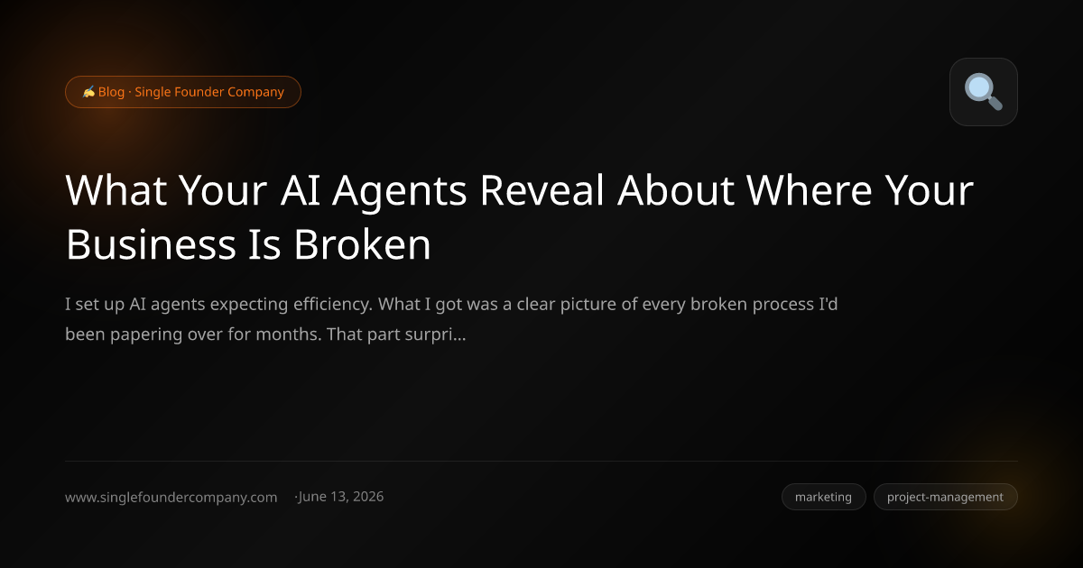 What Your AI Agents Reveal About Where Your Business Is Broken