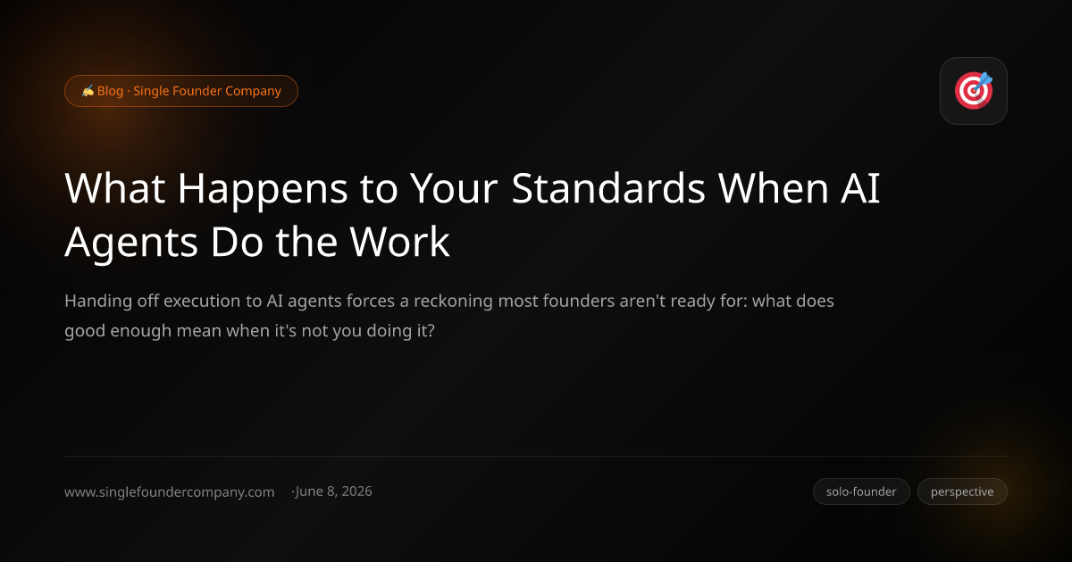 What Happens to Your Standards When AI Agents Do the Work