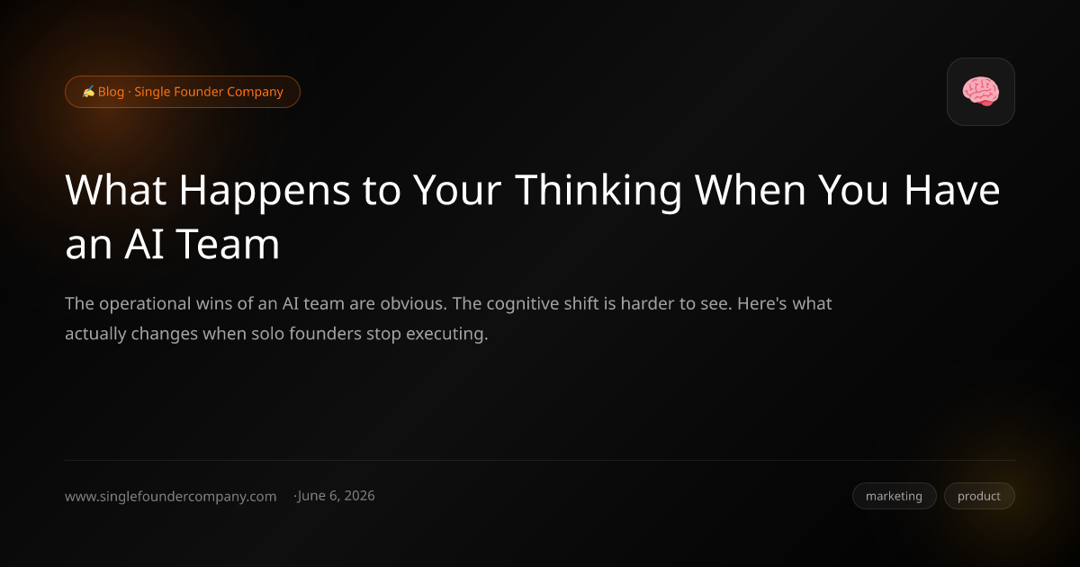 What Happens to Your Thinking When You Have an AI Team