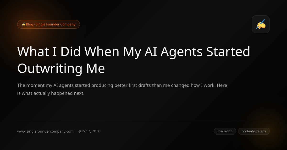 What I Did When My AI Agents Started Outwriting Me