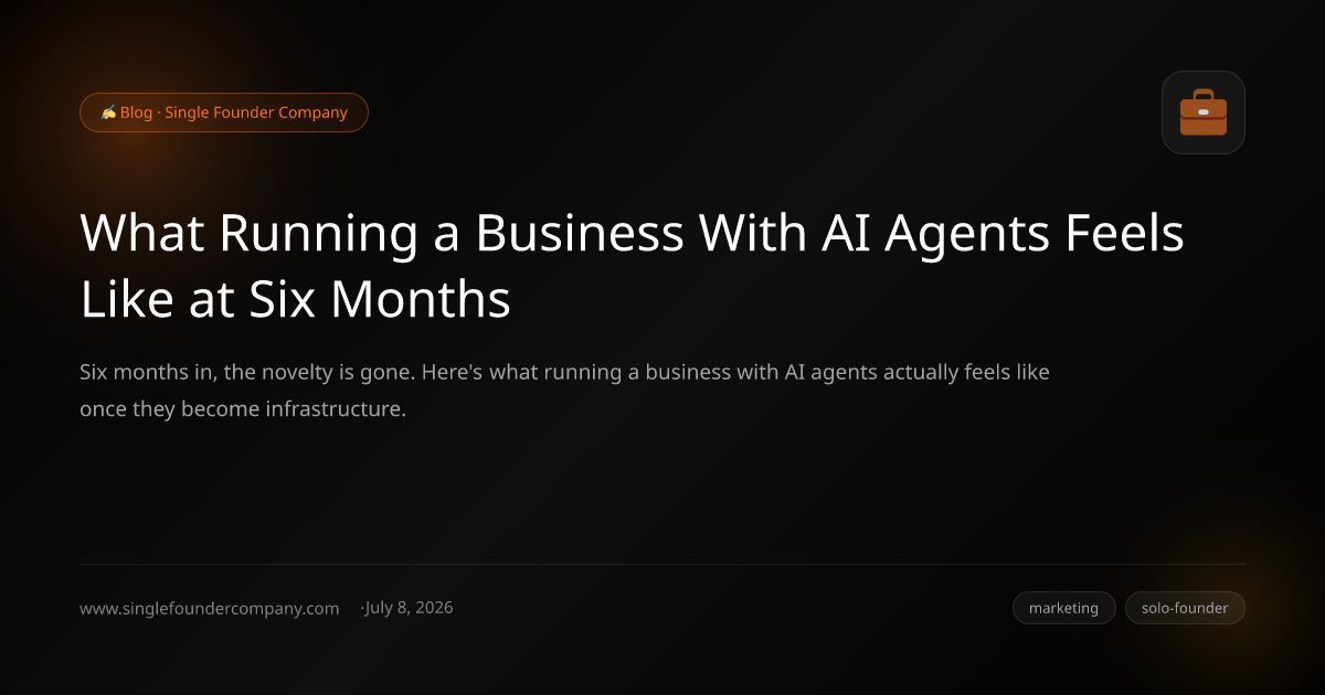 What Running a Business With AI Agents Feels Like at Six Months