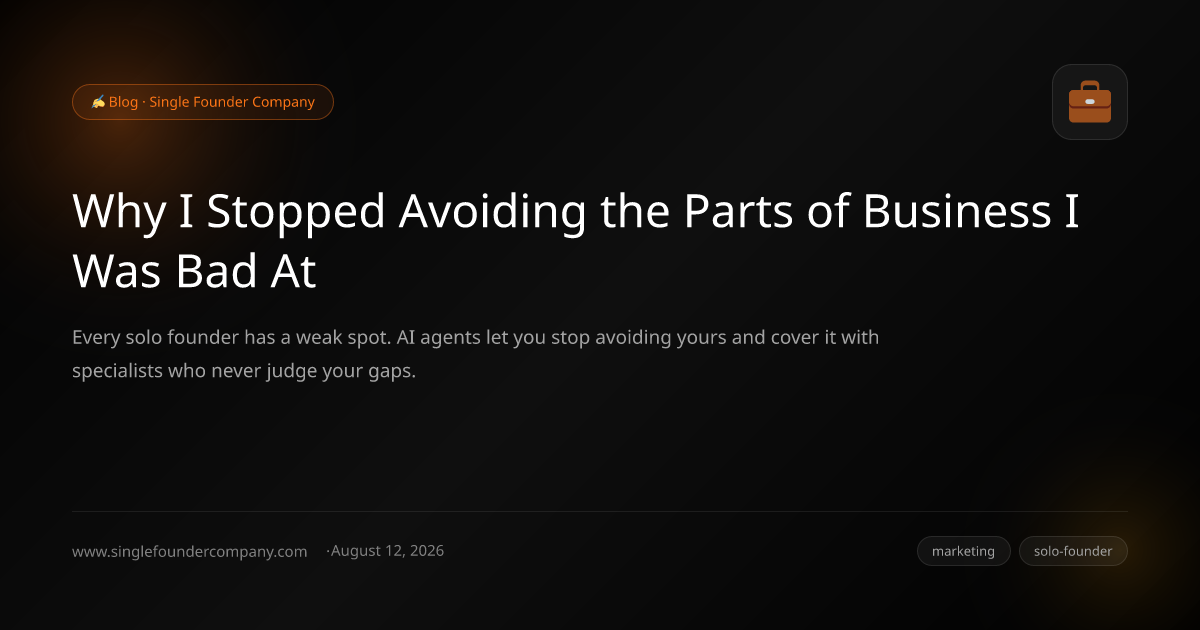 Why I Stopped Avoiding the Parts of Business I Was Bad At