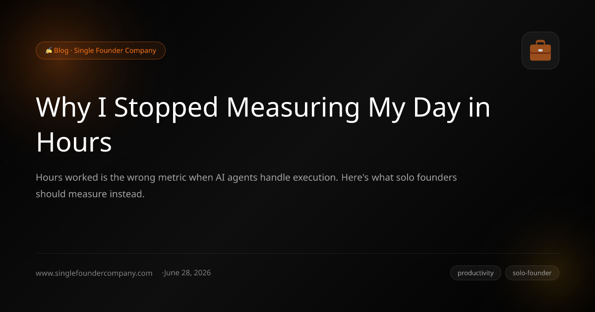 Why I Stopped Measuring My Day in Hours