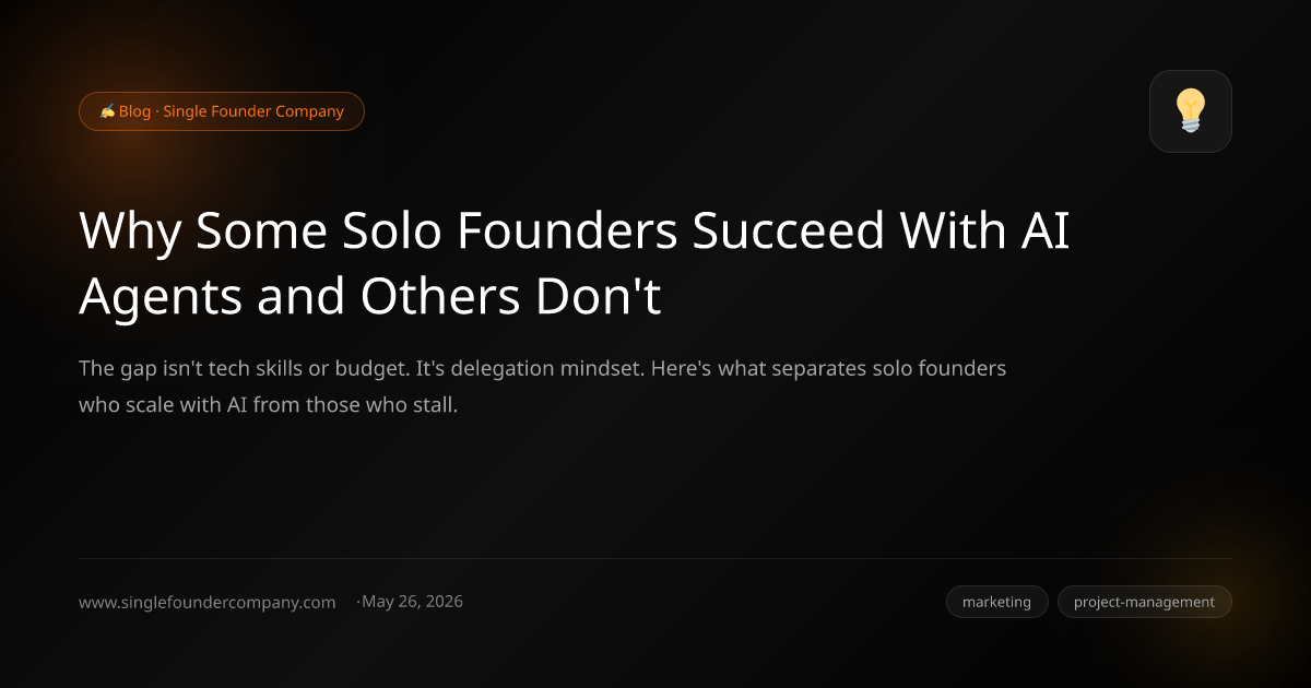 Why Some Solo Founders Succeed With AI Agents and Others Don't